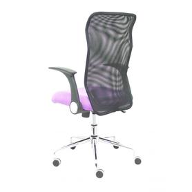 Silla Minaya respaldo malla negro asiento bali lila