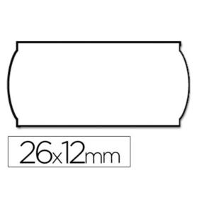 Etiquetas meto onduladas 26 x 12 mm blanca adh. 2 rollo de 1500 etiquetas troqueladas (p+t) para etiquetadora tovel