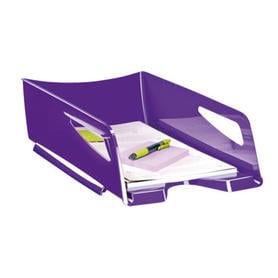 Bandeja sobremesa cep maxi de gran capacidad plastico violeta 386x270x115 mm