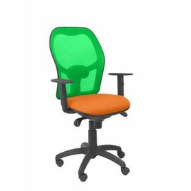 Silla Jorquera malla verde asiento bali naranja