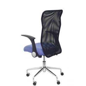 Silla Minaya respaldo malla negro asiento bali azul claro