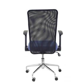 Silla Minaya respaldo malla negro asiento bali azul claro