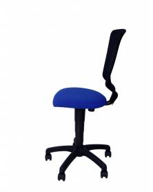 Silla juvenil Júcar respaldo malla negro asiento arán azul