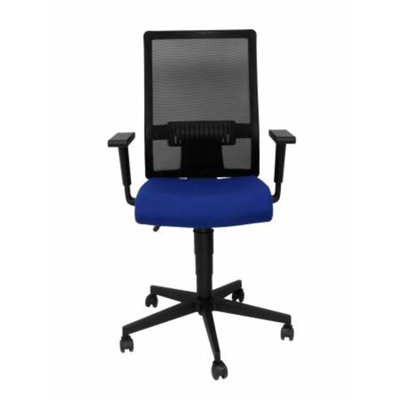 Silla Povedilla respaldo malla negro asiento bali azul