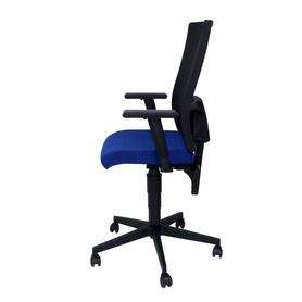 Silla Povedilla respaldo malla negro asiento bali azul