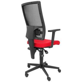 Silla Povedilla respaldo malla negro asiento bali rojo