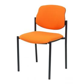 Silla fija Villalgordo bali naranja chasis negro