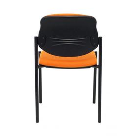 Silla fija Villalgordo bali naranja chasis negro