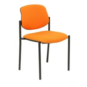 Silla fija Villalgordo bali naranja chasis negro