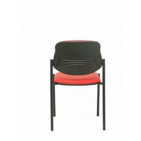 Silla fija Villalgordo similpiel rojo chasis negro