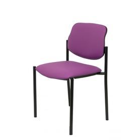 Silla fija Villalgordo similpiel morado chasis negro