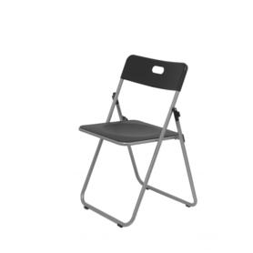 Pack 6 sillas plegables Motilleja plástico negro
