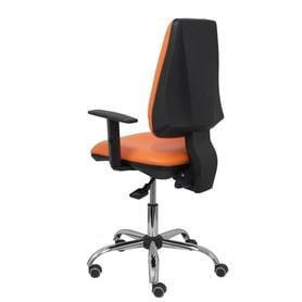 Silla Elche S 24 horas similpiel naranja con refuerzo lumbar