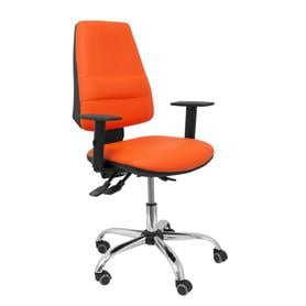 Silla Elche S 24 horas similpiel naranja con refuerzo lumbar