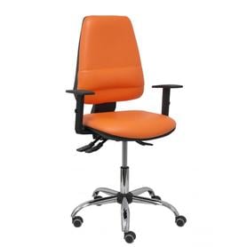 Silla Elche S 24 horas similpiel naranja con refuerzo lumbar