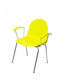 Pack 4 sillas Ves plástico amarillo