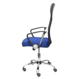 Silla Gontar respaldo malla negro asiento azul