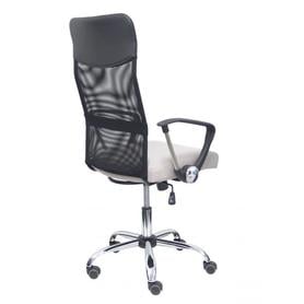 Silla Gontar respaldo malla negro asiento gris claro