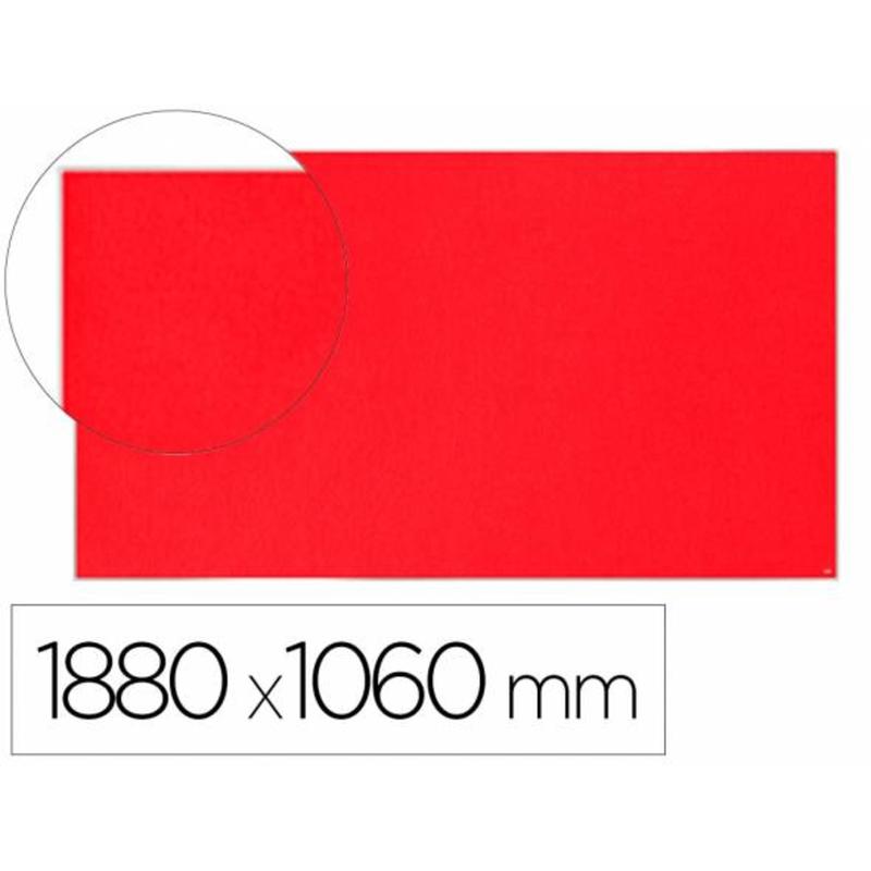 Tablero de anuncios nobo impression pro fieltro rojo formato panoramico 85/ 1880x1060 mm