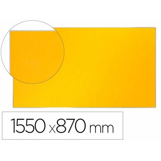 Tablero de anuncios nobo impression pro fieltro amarillo formato panoramico 70/ 1550x870 mm