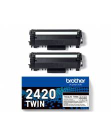 Toner brother tn2420twin para dcp-l2510/ 2530 / 2550 / hl-l2375 negro 3000 paginas pack 2 unidades