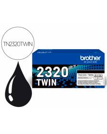 Toner brother tn-2320 dcpl2520dw /2540d/ mfcl2700dw / 2720dw / 2740dw negro 2600 paginas pack 2 unidades