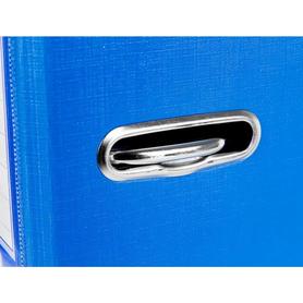 Archivador de palanca liderpapel folio documenta forrado pvc con rado lomo 52 mm azul compresor metalico