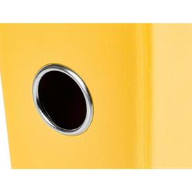 Archivador de palanca liderpapel folio documenta forrado pvc con rado lomo 75mm amarillo compresor metalico