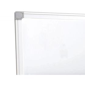 Pizarra blanca q-connect melamina marco de aluminio 60x40 cm