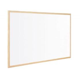 Pizarra blanca q-connect laminada marco de madera 200x100 cm