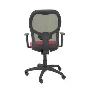 Silla Jorquera malla negra asiento similpiel rosa