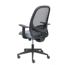 Silla Cilanco negra malla negra asiento bali gris brazo regulable