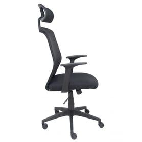 Silla Parolis respaldo malla negro con cabecero y asiento 3D