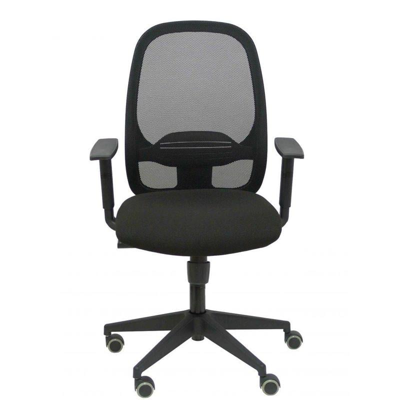 Silla Cilanco negra malla negra asiento bali negro brazo regulable.