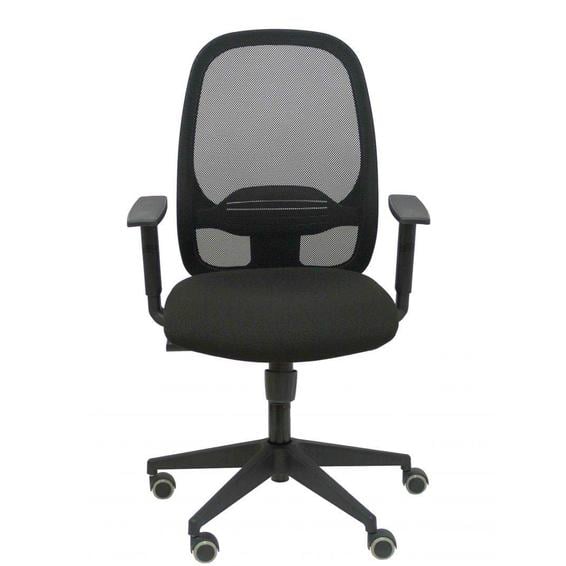 Silla Cilanco negra malla negra asiento bali negro brazo regulable.