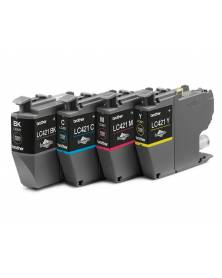 Ink-jet brother lc421val dcp-j1050dw / dcp-j1140dw / mfc-j10 pack 4 colores 200 paginas