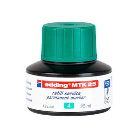 Tinta rotulador edding mtk25 con sistema capilar color verde frasco de 25 ml