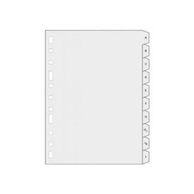 Separador alfabetico multifin 3005 plastico folio natural Multitaladro De A a Z plástico color blanco