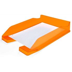 Bandeja sobremesa plastico q-connect naranja transparente240x70x340 mm