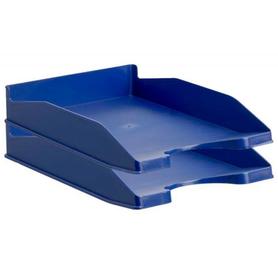 Bandeja sobremesa archivo 2000 antimicrobiana sanitized plastico azul apilable 3 posiciones para formatos din