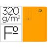 Subcarpeta Gio folio cartulina 320 gr de gramaje pocket naranja con bolsa y solapa