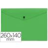 Carpeta liderpapel dossier broche polipropileno tamaño sobre americano 260x140mm verde translucido - DS55
