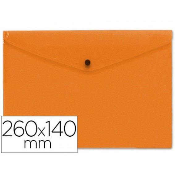 Carpeta liderpapel dossier broche polipropileno tamaño sobre americano 260x140mm naranja