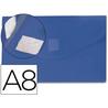 Carpeta liderpapel dossier broche polipropileno din a8 azul con cierre de velcro - DS45